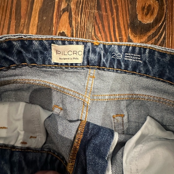 ANTHROPOLOGIE rhinestone embellished Denim Blue Women's Shorts - Picture 3 of 6